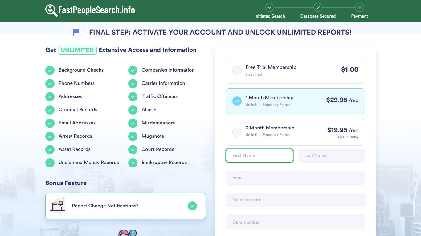 Fast People Search Checkout | FastPeopleSearch.info Checkout